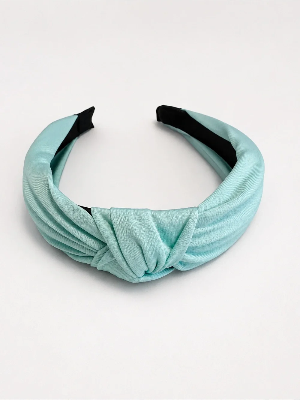 Set of 3 Knotted Headbands Blue Green Multicolor